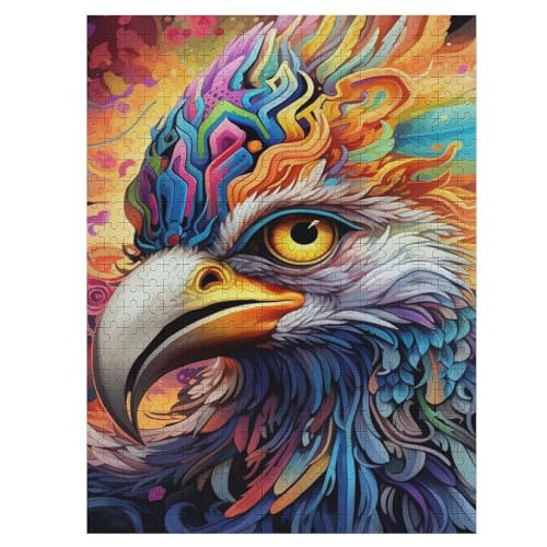 Adler Puzzles 500 Teile Erwachsener Kniffel Spaß Für Die Ganze Familie - 500 Puzzleteilige Motive, Holzpuzzle Kinder Erwachsene, Impossible Puzzle Schwer （55×41cm） von AAPZY