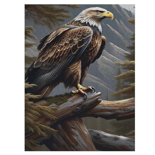 Adler Puzzles 500 Teile Erwachsener Kniffel Spaß Für Die Ganze Familie - 500 Puzzleteilige Motive, Holzpuzzle Kinder Erwachsene, Impossible Puzzle Schwer （55×41cm） von AAPZY