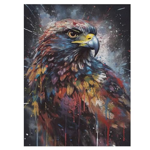 Adler Puzzles 500 Teile Erwachsener Kniffel Spaß Für Die Ganze Familie - 500 Puzzleteilige Motive, Holzpuzzle Kinder Erwachsene, Impossible Puzzle Schwer （55×41cm） von AAPZY