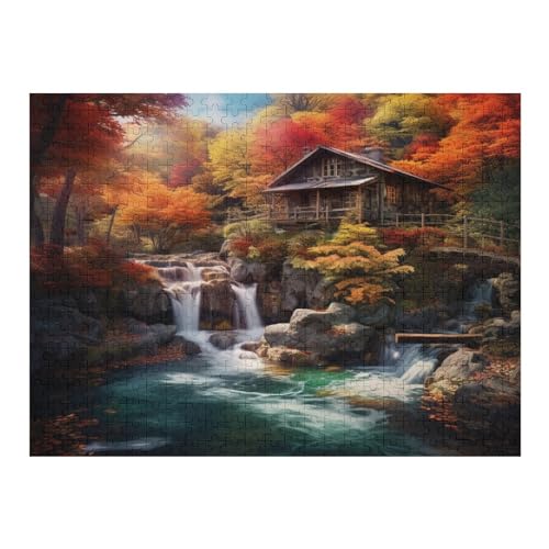 Alpine Gelassenheit -Puzzle, 500 Teile,Holzpuzzle Für Erwachsene Kinder, Lustiges Spielzeug, Denkspiel, Spielzeug, Bildungsspiel, Herausforderung, Pädagogisch, （52×38cm） von AAPZY