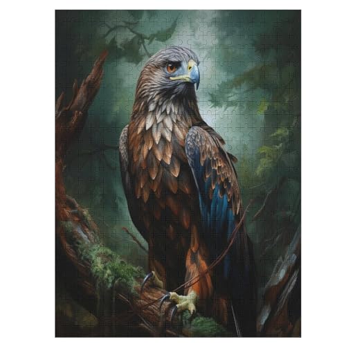 Animal Adler 500 Teile Puzzle Für Erwachsene, Herausforderung Puzzles - Familienpuzzle Verringerter Druck Schwieriges Puzzle Rahmen Holzpuzzle Für Erwachsene Kinder 12+ （55×41cm） von AAPZY