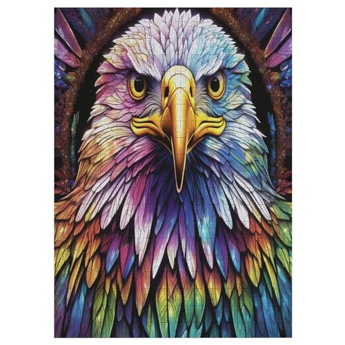 Animal Adler Puzzles 300 Teile Erwachsener Kniffel Spaß Für Die Ganze Familie - 300 Puzzleteilige Motive, Holzpuzzle Kinder Erwachsene, Impossible Puzzle Schwer 42×30cm von AAPZY