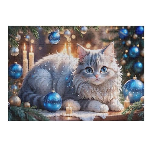 Animal Cute Katze Holzpuzzle 300 Teile,Puzzles Für Erwachsene, Impossible Puzzle, Geschicklichkeitsspiel Für Die Ganze Familie,Home Dekoration Puzzle, Puzzle Kinder Legespiel （40×28cm） von AAPZY