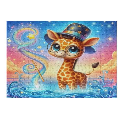 Animal Giraffe Puzzles 300 Teile Erwachsener Kniffel Spaß Für Die Ganze Familie - 300 Puzzleteilige Motive, Holzpuzzle Kinder Erwachsene, Impossible Puzzle Schwer （40×28cm） von AAPZY