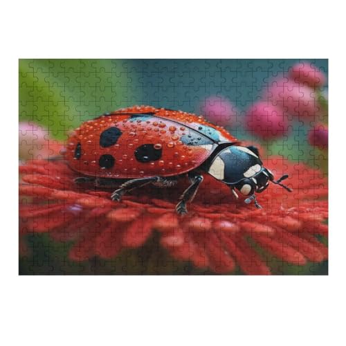 Animal Marienkäfer Puzzles 300 Teile Erwachsener Kniffel Spaß Für Die Ganze Familie - 300 Puzzleteilige Motive, Holzpuzzle Kinder Erwachsene, Impossible Puzzle Schwer （40×28cm） von AAPZY