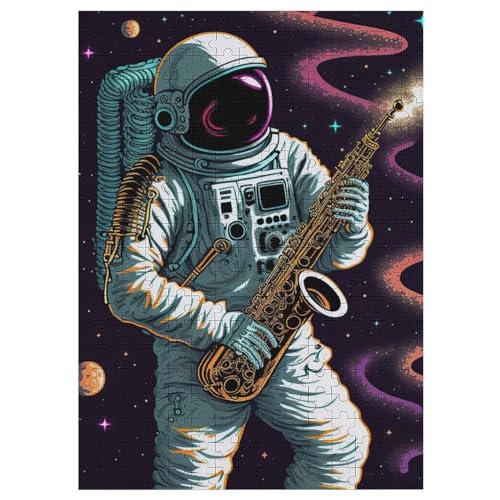 Astronaut Holzpuzzle Erwachsene - 300 Teiliges Jigsaw Knobelspiel - Puzzle Für Erwachsene & Kinder - Outdoor & Reisespielzeug - Geduldspiel 42×30cm von AAPZY