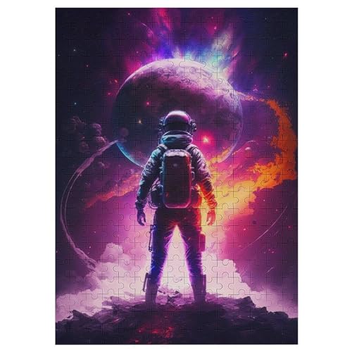 Astronaut Puzzle Für Erwachsene 300 Teile Premium 100% Recyceltes Brett Zum Lernen, Lernspielzeug, Familienspiele Kinder Holzpuzzle 42×30cm von AAPZY