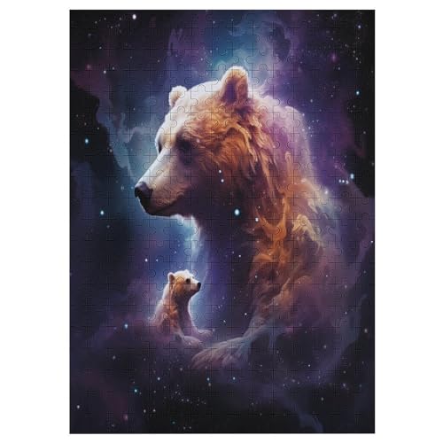 Bär Holzpuzzle 300 Teile, Knobelspiele Für Erwachsene, Teenager, Puzzles Unmögliche - Kinder Puzzle Zimmer Deko 42×30cm von AAPZY