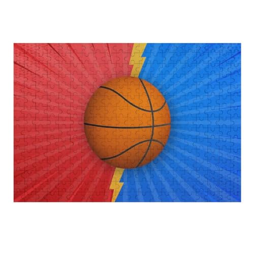 Basketball Holzpuzzle Erwachsene - 300 Teiliges Jigsaw Knobelspiel - Puzzle Für Erwachsene & Kinder - Outdoor & Reisespielzeug - Geduldspiel （40×28cm） von AAPZY