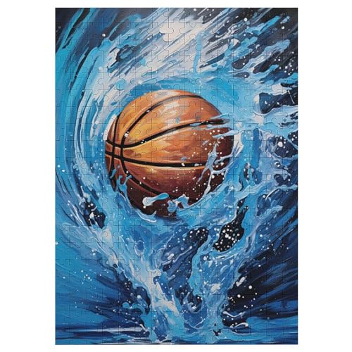 Basketball -Puzzle, 300 Teile,Holzpuzzle Für Erwachsene Kinder, Lustiges Spielzeug, Denkspiel, Spielzeug, Bildungsspiel, Herausforderung, Pädagogisch, 42×30cm von AAPZY