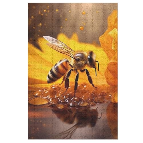 Biene 1000 Teile Puzzle, Holzpuzzle, Puzzles Für Erwachsene Kinder, 1000 Teile Puzzle Für Jugendliche & Erwachsene Lernspiel Herausforderungsspielzeug 78×53cm von AAPZY