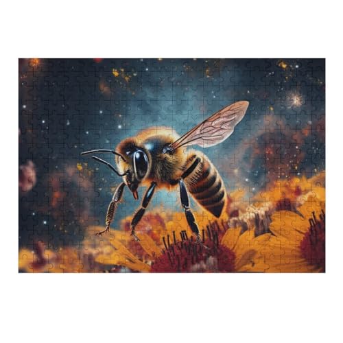 Biene 300 Teile Puzzle Für Erwachsene, Herausforderung Puzzles - Familienpuzzle Verringerter Druck Schwieriges Puzzle Rahmen Holzpuzzle Für Erwachsene Kinder 12+ （40×28cm） von AAPZY