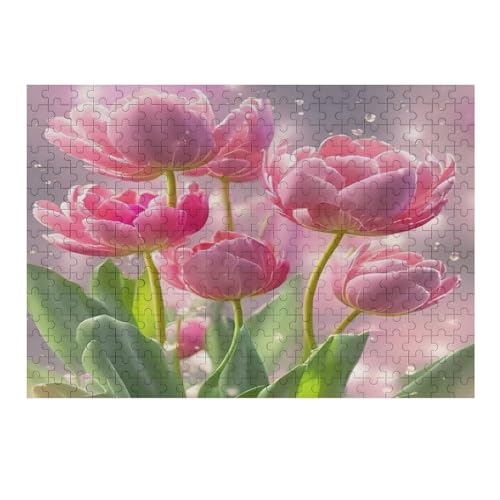 Blumen,300 Teile,Holzpuzzle,einzigartiges Puzzle,kreatives Puzzle,Geschenk Für Erwachsene,Familienspiel,Herausforderungsaktivität,（40×28cm） von AAPZY