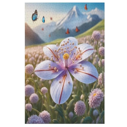 Blumen Puzzle 1000 Teile,Puzzles Für Erwachsene, Impossible Puzzle, Geschicklichkeitsspiel Für Die Ganze Familie, Puzzle Kinder,Holzpuzzle-Geschenk,Raumdekoration, 78×53cm von AAPZY