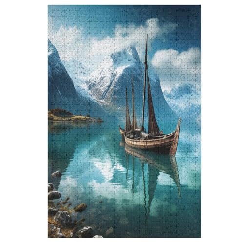 Boot Puzzles 1000 Teile Erwachsener Kniffel Spaß Für Die Ganze Familie - 1000 Puzzleteilige Motive, Holzpuzzle Kinder Erwachsene, Impossible Puzzle Schwer （78×53cm） von AAPZY