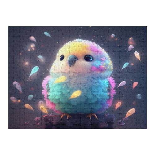 Colorful Birdie 500 Teile Premium-Puzzles Für Erwachsene Kinder- Holzpuzzles Spaß Und Lernspiele - Perfekte Puzzle-Geschenke （52×38cm） von AAPZY