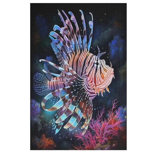 Colorful Fisch Holzpuzzle Erwachsene - 1000 Teiliges Jigsaw Knobelspiel - Puzzle Für Erwachsene & Kinder - Outdoor & Reisespielzeug - Geduldspiel 78×53cm von AAPZY