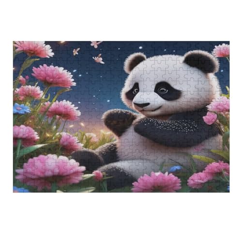 Cute Panda Puzzles 300 Teile Erwachsener Kniffel Spaß Für Die Ganze Familie - 300 Puzzleteilige Motive, Holzpuzzle Kinder Erwachsene, Impossible Puzzle Schwer （40×28cm） von AAPZY