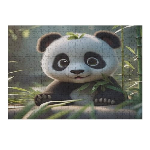 Cute Panda Puzzles 300 Teile Erwachsener Kniffel Spaß Für Die Ganze Familie - 300 Puzzleteilige Motive, Holzpuzzle Kinder Erwachsene, Impossible Puzzle Schwer （40×28cm） von AAPZY