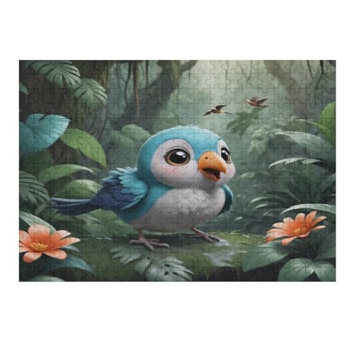 Cute Vogel – Puzzle 300 Teile, Holzpuzzle, Herausforderndes Geschicklichkeitsspiel Für Die Ganze Familie, Kinder Erwachsenenpuzzle Ab 12 Jahren （40×28cm） von AAPZY