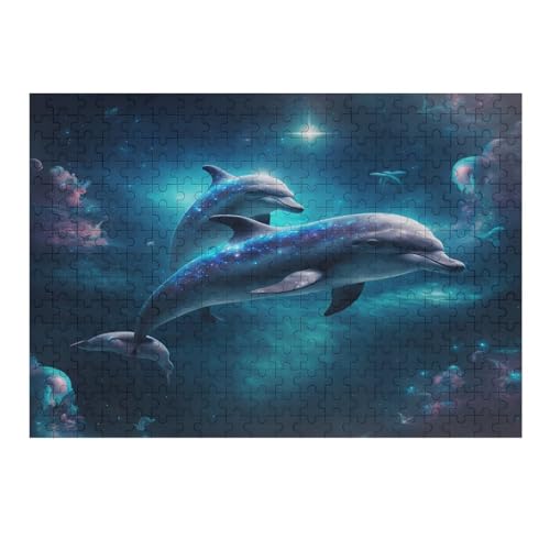 Delfin 300 Teile Premium-Puzzles Für Erwachsene Kinder- Holzpuzzles Spaß Und Lernspiele - Perfekte Puzzle-Geschenke （40×28cm） von AAPZY