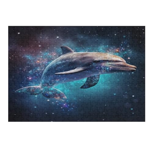 Delfin-Puzzle Für Erwachsene, 300 Teile, Holzpuzzle, Kinderpuzzle, Dekompressionsspiel, Spielzeugpuzzle （40×28cm） von AAPZY