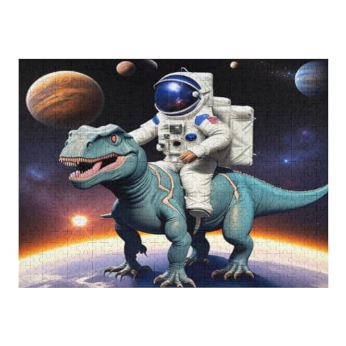 Dinosaurier Holzpuzzle 500 Teile Klassische Puzzles Erwachsene Kinder Puzzle DIY Kit Holzspielzeug Einzigartiges Geschenk Moderne Wohnkultur （52×38cm） von AAPZY