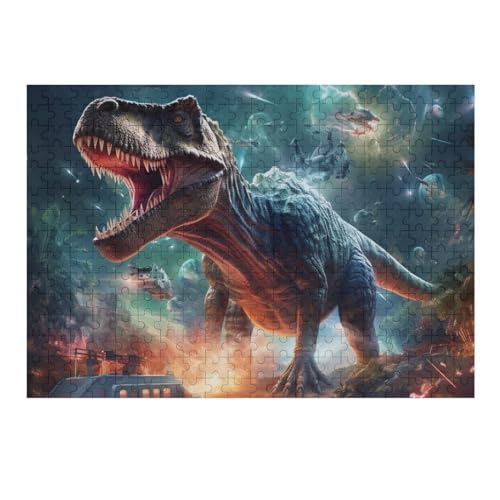 Dinosaurier – Puzzle 300 Teile, Holzpuzzle, Herausforderndes Geschicklichkeitsspiel Für Die Ganze Familie, Kinder Erwachsenenpuzzle Ab 12 Jahren （40×28cm） von AAPZY