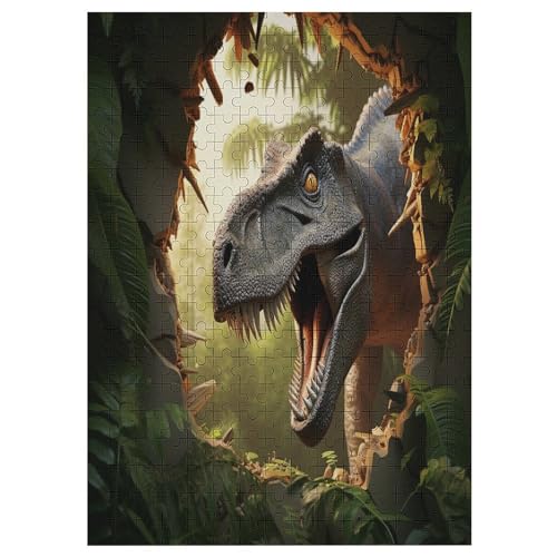 Dinosaurier – Puzzle 300 Teile, Holzpuzzle, Herausforderndes Geschicklichkeitsspiel Für Die Ganze Familie, Kinder Erwachsenenpuzzle Ab 12 Jahren 42×30cm von AAPZY