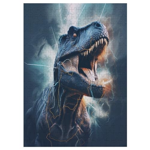 Dinosaurier Puzzle Für Erwachsene,300-teiliges Puzzle,Puzzle Für Erwachsene Und Kinder,Holzpuzzle,Lernspielzeug, 42×30cm von AAPZY