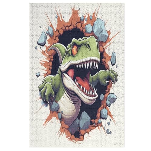 Dinosaurier Puzzles 1000 Teile Erwachsener Kniffel Spaß Für Die Ganze Familie - 1000 Puzzleteilige Motive, Holzpuzzle Kinder Erwachsene, Impossible Puzzle Schwer （78×53cm） von AAPZY