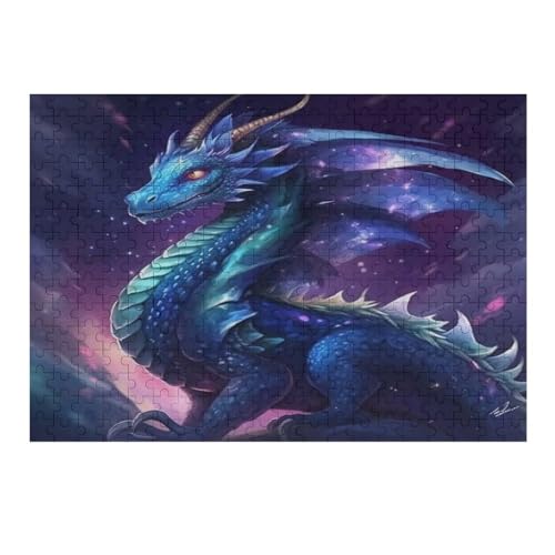 Drache Holzpuzzle Erwachsene - 300 Teiliges Jigsaw Knobelspiel - Puzzle Für Erwachsene & Kinder - Outdoor & Reisespielzeug - Geduldspiel （40×28cm） von AAPZY