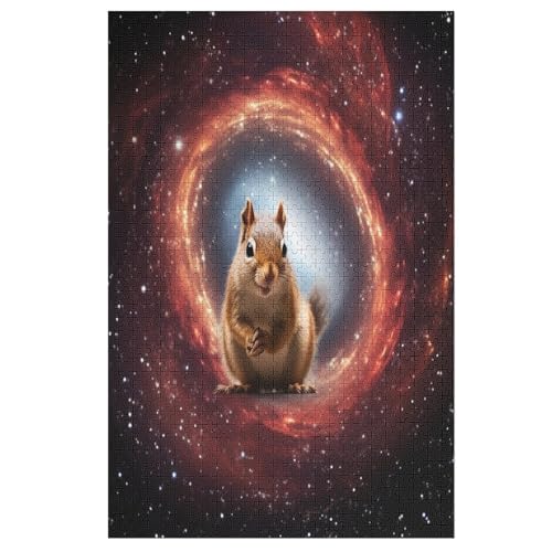 Eichhörnchen Puzzles 1000 Teile Erwachsener Kniffel Spaß Für Die Ganze Familie - 1000 Puzzleteilige Motive, Holzpuzzle Kinder Erwachsene, Impossible Puzzle Schwer 78×53cm von AAPZY