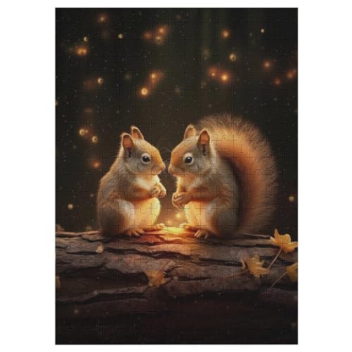 Eichhörnchen Puzzles 300 Teile Erwachsener Kniffel Spaß Für Die Ganze Familie - 300 Puzzleteilige Motive, Holzpuzzle Kinder Erwachsene, Impossible Puzzle Schwer 42×30cm von AAPZY