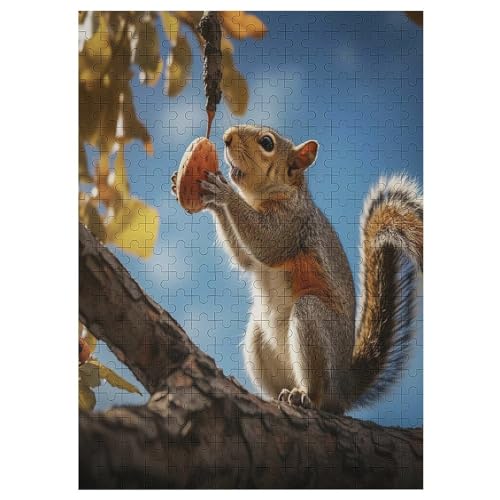 Eichhörnchen Puzzles 300 Teile Erwachsener Kniffel Spaß Für Die Ganze Familie - 300 Puzzleteilige Motive, Holzpuzzle Kinder Erwachsene, Impossible Puzzle Schwer 42×30cm von AAPZY