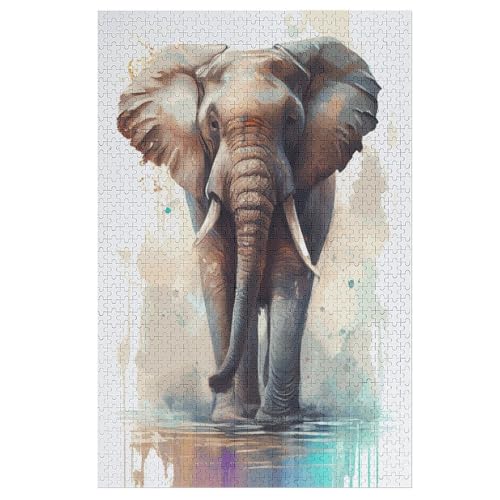 Elefant Puzzle Für Erwachsene 1000 Teile Premium 100% Recyceltes Brett Zum Lernen, Lernspielzeug, Familienspiele Kinder Holzpuzzle 78×53cm Elefant Puzzle Für Erwachsene 1000 Teile Premium 100% Recyceltes Brett Zum Lernen, Lernspielzeug, Familienspiele Kinder Holzpuzzle 78×53cm von AAPZY