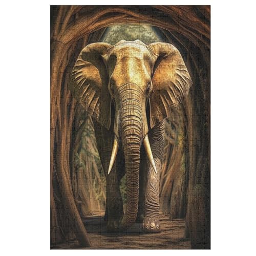 ElephAmeise Puzzles 1000 Teile Erwachsener Kniffel Spaß Für Die Ganze Familie - 1000 Puzzleteilige Motive, Holzpuzzle Kinder Erwachsene, Impossible Puzzle Schwer （78×53cm） von AAPZY