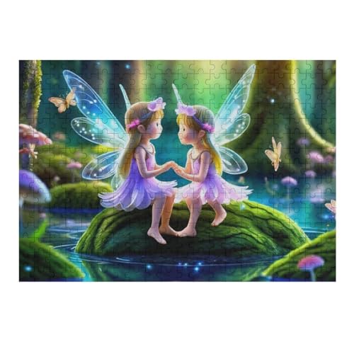 Elfenmädchen 300 Teile Puzzle Für Erwachsene, Herausforderung Puzzles - Familienpuzzle Verringerter Druck Schwieriges Puzzle Rahmen Holzpuzzle Für Erwachsene Kinder 12+ （40×28cm） von AAPZY