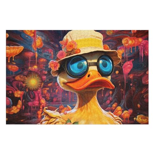 Ente Puzzles 1000 Teile Erwachsener Kniffel Spaß Für Die Ganze Familie - 1000 Puzzleteilige Motive, Holzpuzzle Kinder Erwachsene, Impossible Puzzle Schwer （75×50cm） von AAPZY