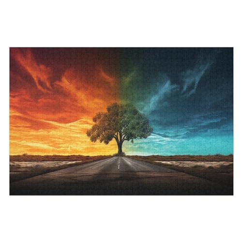 Fantasy-Landschaft Puzzle 1000 Teile,Puzzles Für Erwachsene, Impossible Puzzle, Geschicklichkeitsspiel Für Die Ganze Familie, Puzzle Kinder,Holzpuzzle-Geschenk,Raumdekoration, （75×50cm） von AAPZY