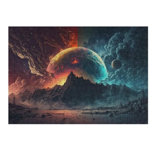 Fantasy-Landschaft Puzzles 300 Teile Erwachsener Kniffel Spaß Für Die Ganze Familie - 300 Puzzleteilige Motive, Holzpuzzle Kinder Erwachsene, Impossible Puzzle Schwer （40×28cm） von AAPZY