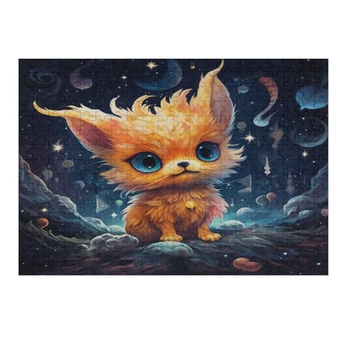 Fantasy-Tierbabys Holzpuzzle Erwachsene - 300 Teiliges Jigsaw Knobelspiel - Puzzle Für Erwachsene & Kinder - Outdoor & Reisespielzeug - Geduldspiel （40×28cm） von AAPZY