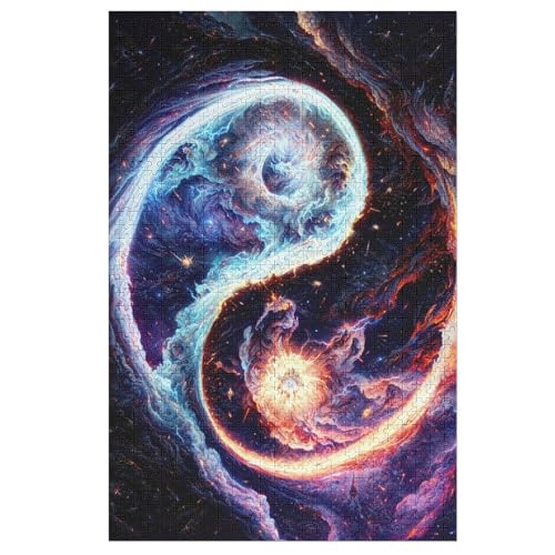 Feuer und EIS Yin und Yang Puzzle Für Erwachsene 1000 Teile Premium 100% Recyceltes Brett Zum Lernen, Lernspielzeug, Familienspiele Kinder Holzpuzzle 78×53cm Feuer und EIS Yin und Yang Puzzle Für Erwachsene 1000 Teile Premium 100% Recyceltes Brett Zum Lernen, Lernspielzeug, Familienspiele Kinder Holzpuzzle 78×53cm von AAPZY