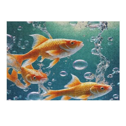 Fisch 300 Teile Puzzle Für Erwachsene, Herausforderung Puzzles - Familienpuzzle Verringerter Druck Schwieriges Puzzle Rahmen Holzpuzzle Für Erwachsene Kinder 12+ （40×28cm） von AAPZY