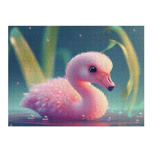 Flamingo 500 Teile Puzzle, Holzpuzzle, Puzzles Für Erwachsene Kinder, 500 Teile Puzzle Für Jugendliche & Erwachsene Lernspiel Herausforderungsspielzeug （52×38cm） von AAPZY