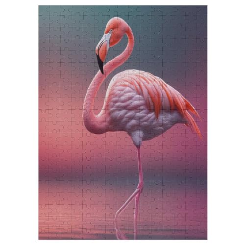 Flamingo – Puzzle 300 Teile, Holzpuzzle, Herausforderndes Geschicklichkeitsspiel Für Die Ganze Familie, Kinder Erwachsenenpuzzle Ab 12 Jahren 42×30cm von AAPZY