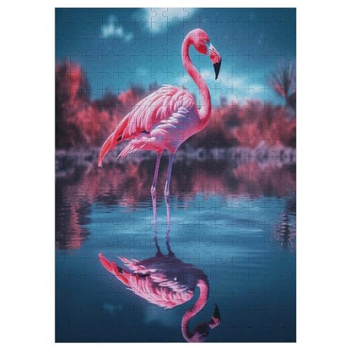 Flamingo – Puzzle 300 Teile, Holzpuzzle, Herausforderndes Geschicklichkeitsspiel Für Die Ganze Familie, Kinder Erwachsenenpuzzle Ab 12 Jahren 42×30cm von AAPZY