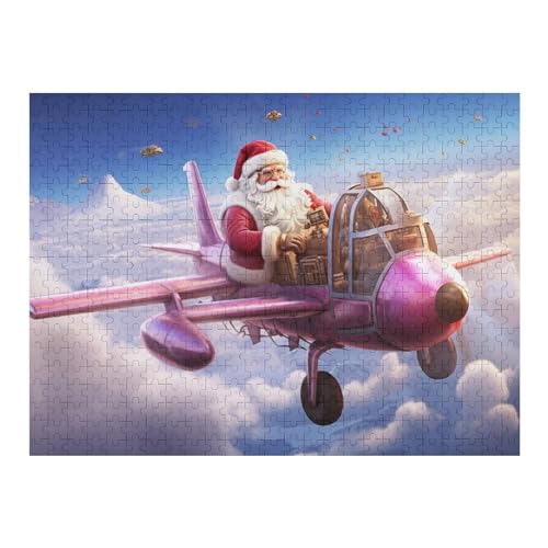 Flugzeug Holzpuzzle Erwachsene - 500 Teiliges Jigsaw Knobelspiel - Puzzle Für Erwachsene & Kinder - Outdoor & Reisespielzeug - Geduldspiel （52×38cm） von AAPZY