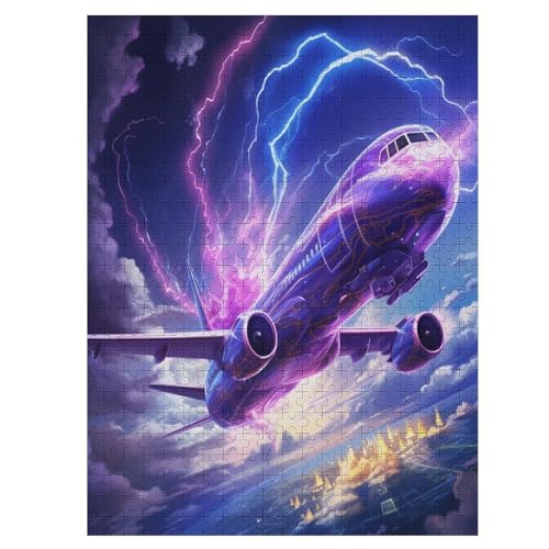 Flugzeug Pattern,500 Teile,Holzpuzzle,einzigartiges Puzzle,kreatives Puzzle,Geschenk Für Erwachsene,Familienspiel,Herausforderungsaktivität,（55×41cm） von AAPZY