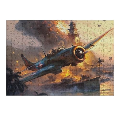 Flugzeug Puzzles 300 Teile Erwachsener Kniffel Spaß Für Die Ganze Familie - 300 Puzzleteilige Motive, Holzpuzzle Kinder Erwachsene, Impossible Puzzle Schwer （40×28cm） von AAPZY